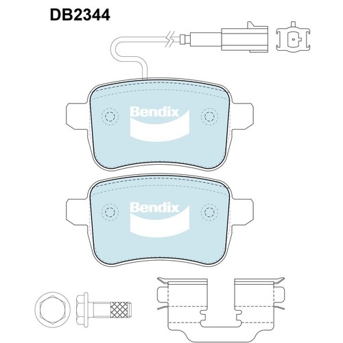 Bendix Brake Pads Set - Euro+ Inc Wear Sensor - DB2344 EURO+ Auto Sensor Part