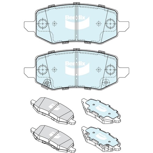 Bendix Brake Pads Set - 4WD/SUV - DB2688 4WD Brake Pads Brake Parts Brake Pads