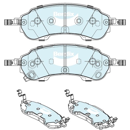 Bendix Brake Pads Set - 4WD/SUV - DB2689 4WD Brake Pads Brake Parts Brake Pads