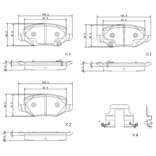 Repco Brake Pads Set - RCT Brake Pads Brake Parts Auto Part Brake Pads