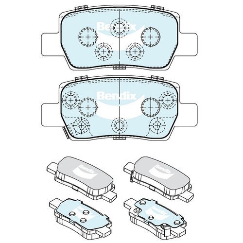 Bendix Brake Pads Set - General CT - DB2665 GCT Brake Pads Brake Parts Auto