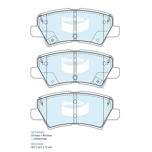 Bendix Brake Pads Set - General CT - DB2559 GCT Brake Pads Brake Parts Auto