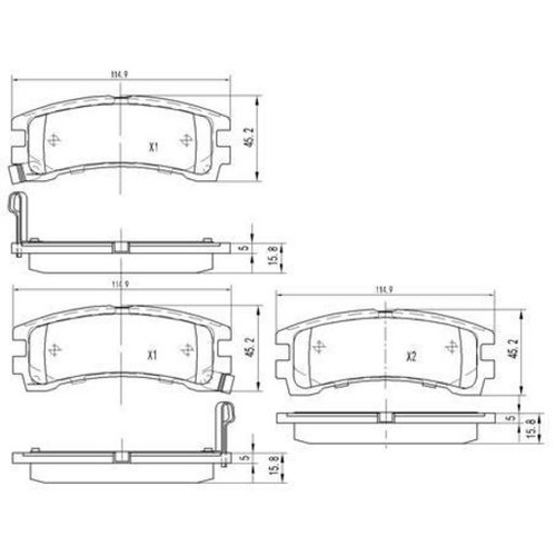 Repco Brake Pads Set - RCT - DB1175RCT Brake Pads Brake Parts Auto Part