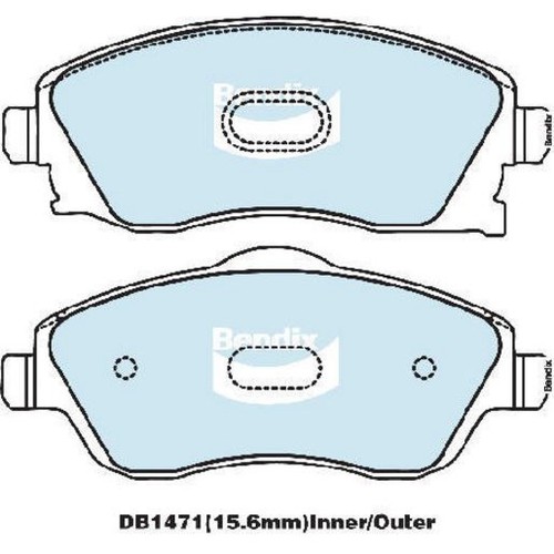 Bendix Brake Pads Set - Euro+ - DB1471 EURO+ Brake Pads Brake Parts Brake Pads