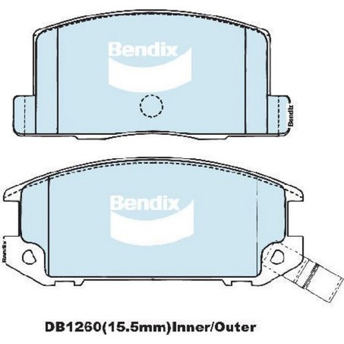 Bendix Brake Pads Set - General CT - DB1260 GCT Brake Pads Brake Parts Auto