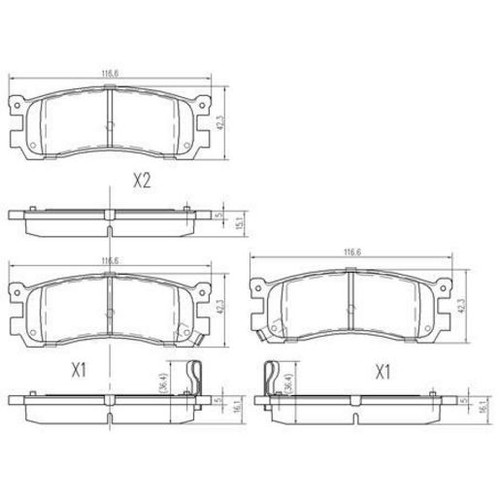 Repco Brake Pads Set - RCT - DB1222RCT Brake Pads Brake Parts Auto Part