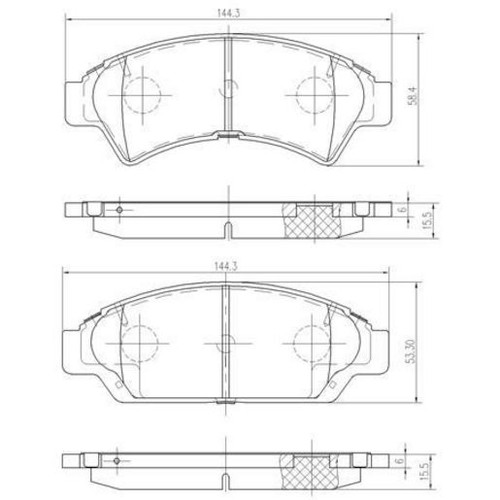 Repco Brake Pads Set - RCT - D2102RCT Brake Pads Brake Parts Auto Part