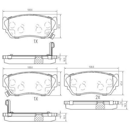 Repco Brake Pads Set - RCT - DB1210RCT Brake Pads Brake Parts Auto Part