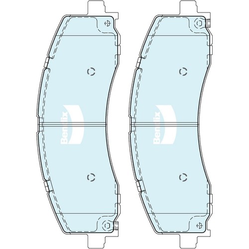 Bendix Brake Pads Set - 4WD/SUV - DB2704 4WD Brake Pads Brake Parts