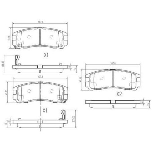 Repco Brake Pads Set - RCT - DB1239RCT Brake Pads Brake Parts Auto Part