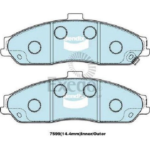 Bendix Brake Pads Set - Heavy Duty - DB1868 HD Brake Pads Brake Parts