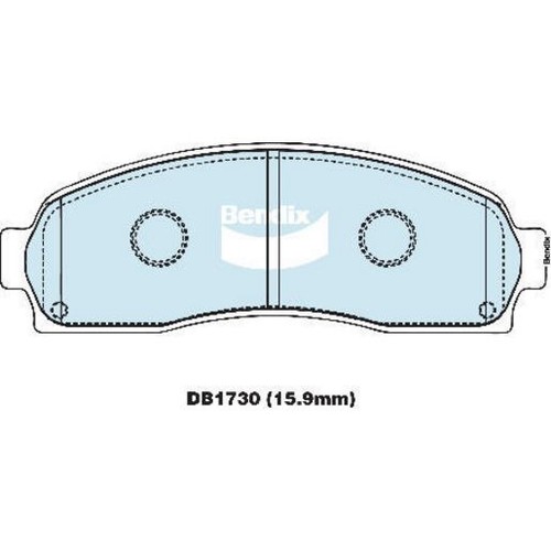 Bendix Brake Pads Set - 4WD/SUV - DB1730 4WD Brake Pads Brake Parts