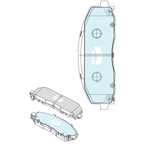 Bendix Brake Pads Set - 4WD/SUV - DB2666 4WD Brake Pads Brake Parts Brake Pads