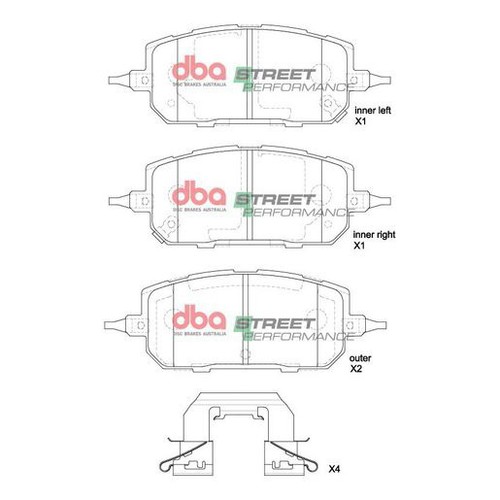 DBA Brake Pads Set - Street Performance - DB15207SP Brake Pads Brake Parts Auto