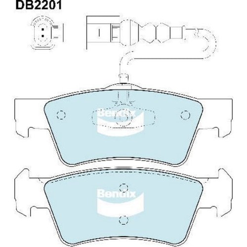 Bendix Brake Pads Set - Euro+ Inc Wear Sensor - DB2201 EURO+ Auto Sensor Part