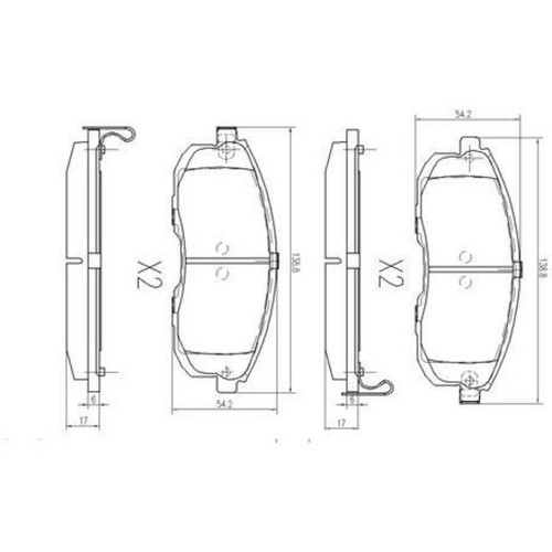 Repco Brake Pads Set - RCT - DB1485RCT Brake Pads Brake Parts Auto Part