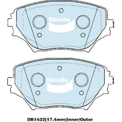 Bendix Brake Pads Set - General CT - DB1432 GCT Brake Pads Brake Parts Auto