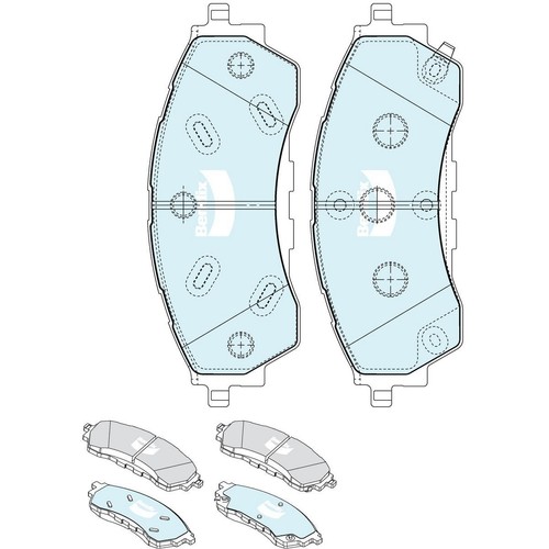 Bendix Brake Pads Set - 4WD/SUV - DB2699 4WD Brake Pads Brake Parts Brake Pads