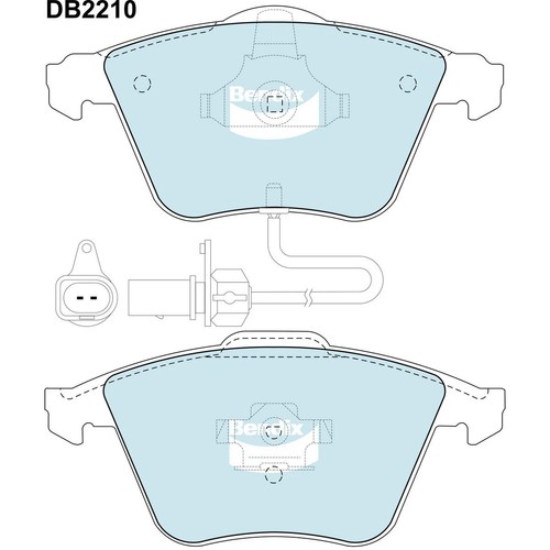 Bendix Brake Pads Set - Euro+ Inc Wear Sensor - DB2210 EURO+ Auto Sensor