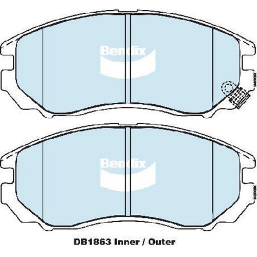 Bendix Brake Pads Set - General CT - DB1863 GCT Brake Pads Brake Parts