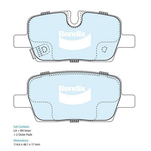 Bendix Brake Pads Set - 4WD/SUV - DB2600 4WD Brake Pads Brake Parts