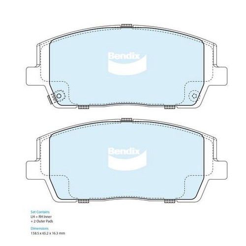 Bendix Brake Pads Set - 4WD/SUV - DB2631 4WD Brake Pads Brake Parts