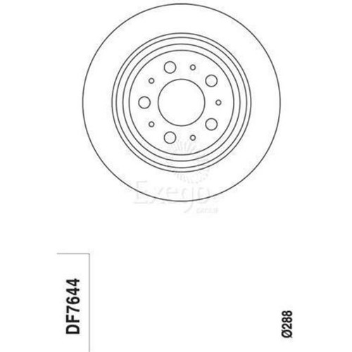 TRW Disc Brake Rotor - DF7644S Brake Parts