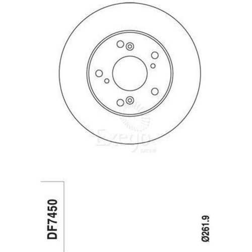 TRW Disc Brake Rotor - DF7450S Brake Parts