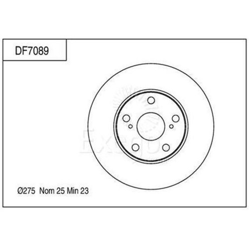 TRW Disc Brake Rotor - DF7089S Brake Parts