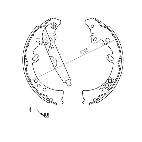 Repco Brake Shoe Set - RCBS5008 Auto
