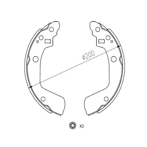Repco Brake Shoe Set - RCBS5020 Auto