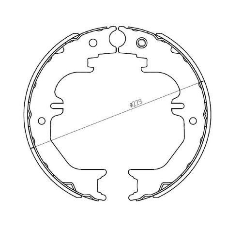 Repco Brake Shoe Handbrake Set - RCBS1745 Auto