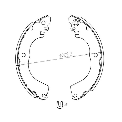 Repco Brake Shoe Set - RCBS5002 Auto