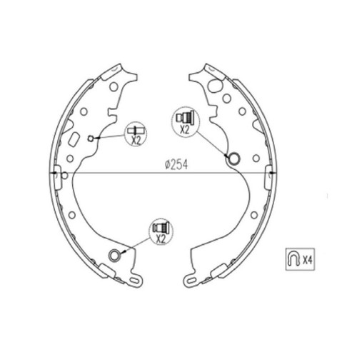 Repco Brake Shoe Set - RCBS5007 Auto