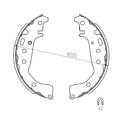 Repco Brake Shoe Set - RCBS5004 Auto