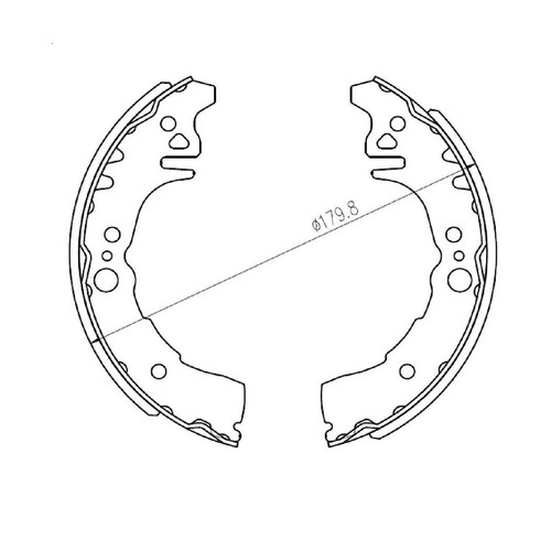 Repco Brake Shoe Set - RCBS1772 Auto