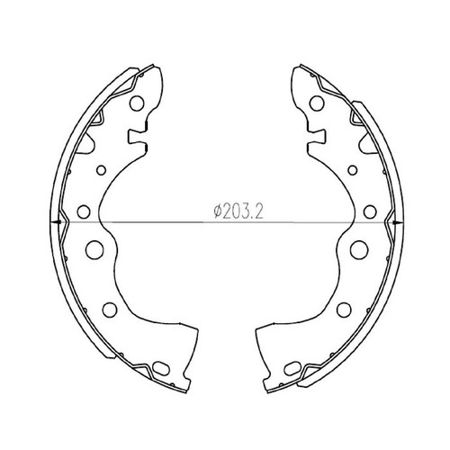 Repco Brake Shoe Set - RCBS1598 Auto