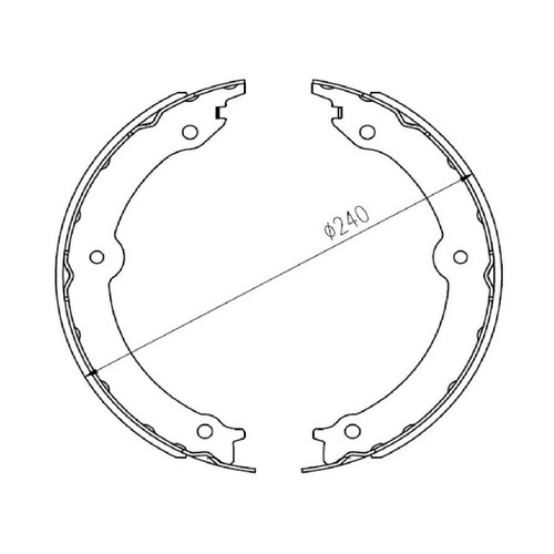 Repco Brake Shoe Handbrake Set - RCBS5292 Auto