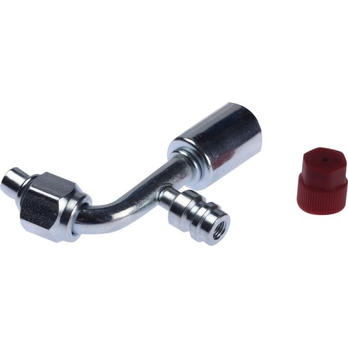 OEX Steel Fitting # 8 FOR - Beadlock #8 90° With R134a Port - SFX1322-3 Auto