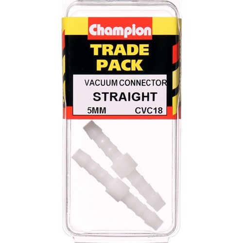 Champion Straight Hose Connector – 5mm - CVC18 Car Wiring Adapter Auto Part