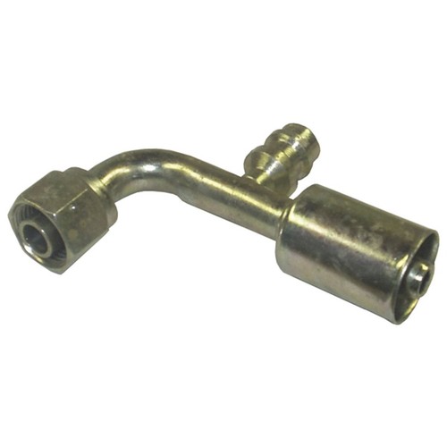 Atco Steel Fitting # 8 FOR - Beadlock #8 90° With R134a Port - SBX1322-3 Auto