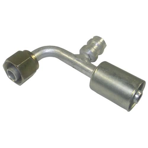Atco Aluminium Fitting # 8 FOR - Beadlock #8 90° With R134a Port - BLX1322-3