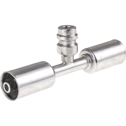 OEX Steel Fitting # 6 Splicer Beadlock #6 Straight With R134a Port - SFX6101-3