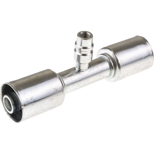 OEX Steel Fitting # 10 Splicer Beadlock #10 Straight With R134a Port - SFX6103-3