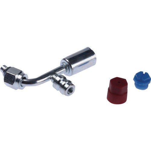OEX Steel Fitting # 6 FOR - Beadlock #6 90° With R134a Port - SFX1321-3 Auto