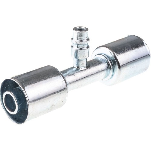 OEX Steel Fitting # 12 Splicer Beadlock #12 Straight With R134a Port - SFX6104-3