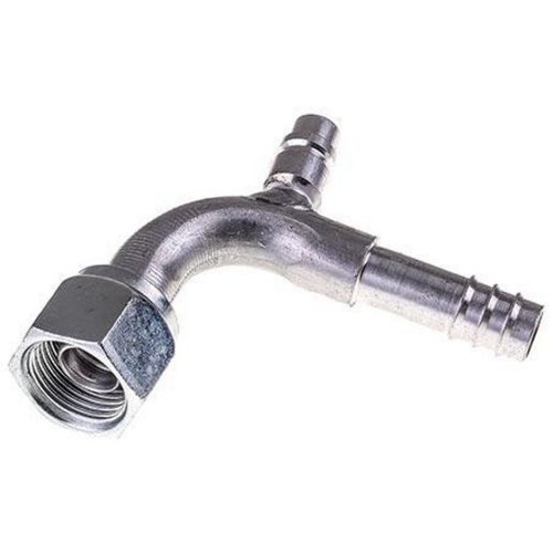 Atco Aluminium Fitting # 10 FOR - Barb #10 90° With R134a Port - AFX1323-3 Auto