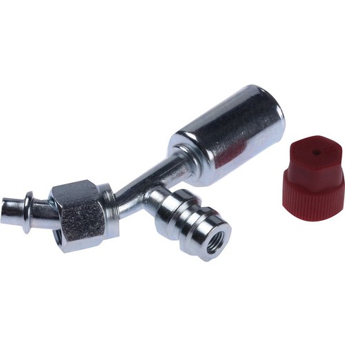 OEX Steel Fitting # 6 FOR - Beadlock #6 45° With R134a Port - SFX1311-3 Auto