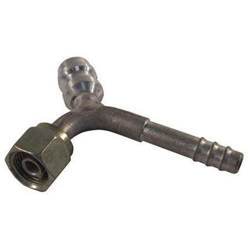 Atco Aluminium Fitting # 6 FOR - Barb #6 90° With R134a Port - AFX1321-3 Auto