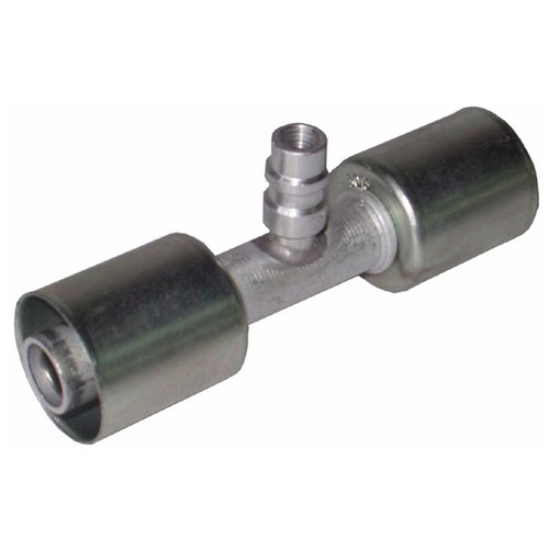 Atco Aluminium Fitting # 12 Splicer Beadlock #12 Straight With R134a Port - BLX6